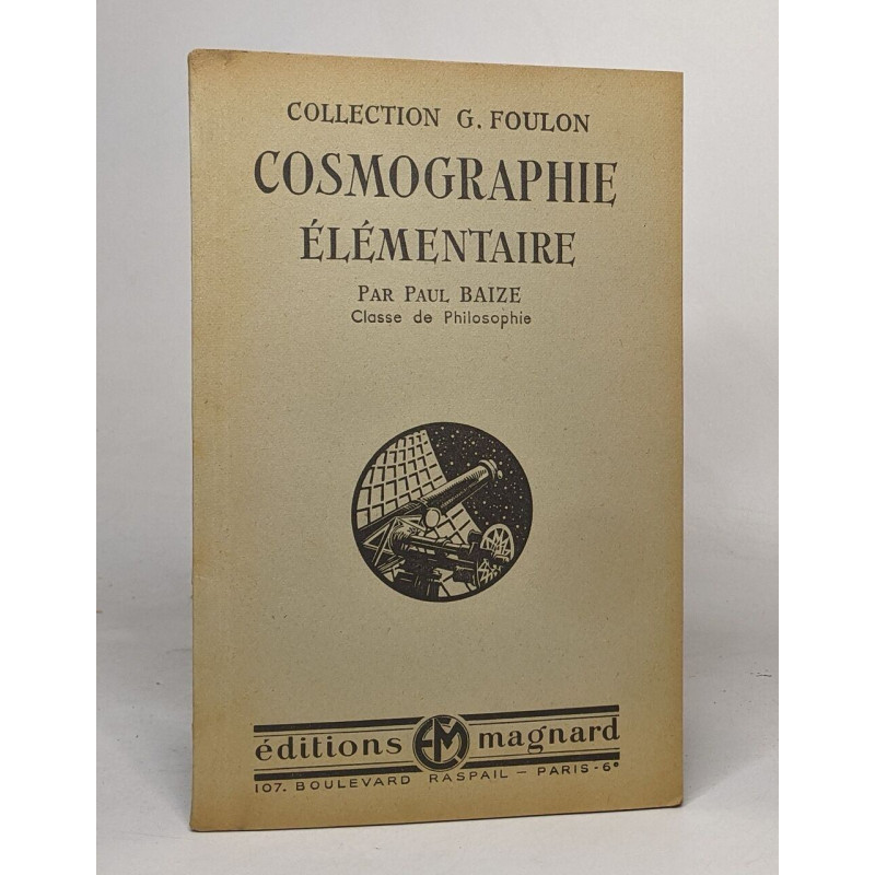 Cosmographie élémentaire