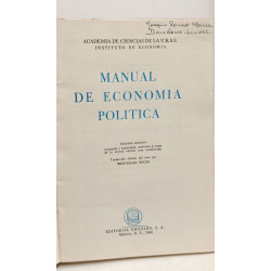 Manual de economica politica --- tercera edicion