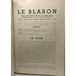 LE BLASON - Revue mensuelle belge de généalogie d'héraldique et de...