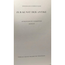 Zur kunst der antike - Ausgewählte schriften BAND I + BAND II