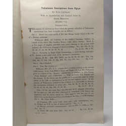 Nabataean Inscriptions from Egypt (EXTRAIT reprint from the BSOAS...