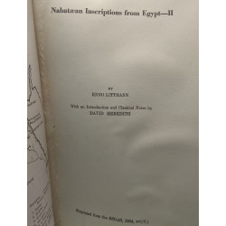Nabataean Inscriptions from Egypt (EXTRAIT reprint from the BSOAS...