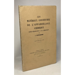Les matériaux constitutifs de l'apparaillage chimique leur...