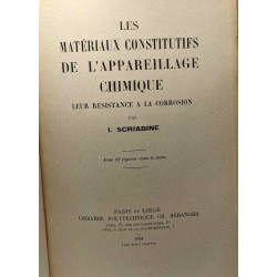 Les matériaux constitutifs de l'apparaillage chimique leur...