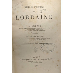 Précis de l'Histoire de Lorraine - 4e édition