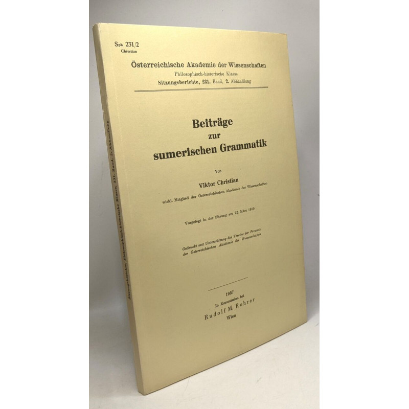 Beiträge zur sumerischen grammatik