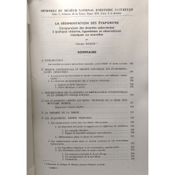 La sédimentation des évaporites comparaison des données...