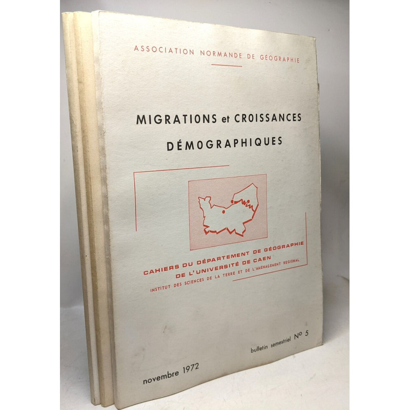 Bulletins n°5 (1972) + n°7 (1973) + n°8 (1974) : Migrationset...