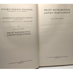 Droit matrimonial assyro-babylonien / Allard Pierson Stichting XII