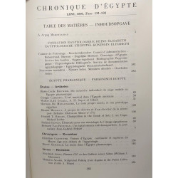 Chronique d'Egypte - 7 volumes: LXVI 131/132 (1991), LXIX 137 +...