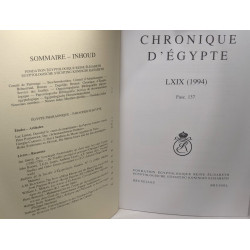 Chronique d'Egypte - 7 volumes: LXVI 131/132 (1991), LXIX 137 +...