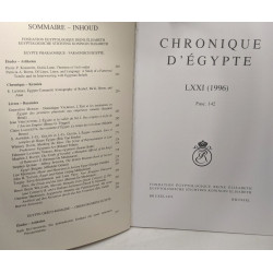 Chronique d'Egypte - 7 volumes: LXVI 131/132 (1991), LXIX 137 +...