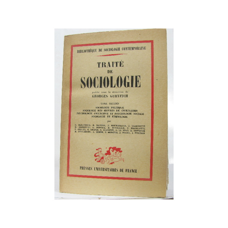 Traité de sociologie tome second TRAITE DE SOCIOLOGIE.TOME...