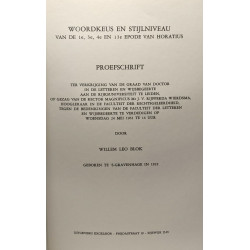 Woordkeus en stijlniveau van de 1e 3e 4e en 13e epode van horatius...