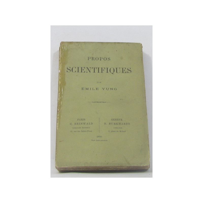Propos scientifiques