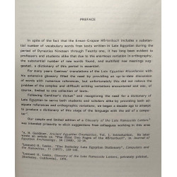 A dictionary of late Egyptian - VOLUME 1 (1982) + VOLUME 2 (1984)...