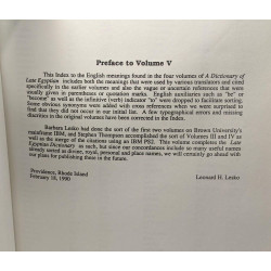 A dictionary of late Egyptian - VOLUME 1 (1982) + VOLUME 2 (1984)...