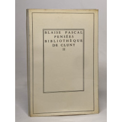 Blaise pascal pensées - tomes I et II