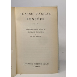 Blaise pascal pensées - tomes I et II