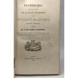 Recherches historiques critiques sur la vie et les éditions de...