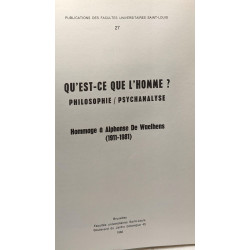 Qu'est ce que l'homme? - philosophie / psychanalyse -hommage à...
