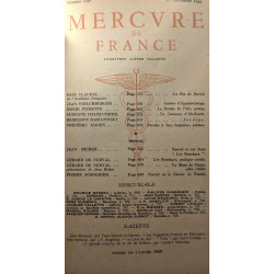 Mercure de France - N°1036 - 1er Décembre 1949 / La fin de David...