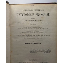 Dictionnaire synoptique donnant la dérivation de mots-usuels