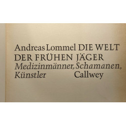 Andreas Lommel Die Welt der frühen jäger - medizinmänner Schamanen...