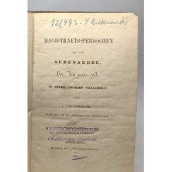 Magistraets-persoonen der stad audenaerde tot den jare 1793 in...