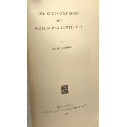 Die Kultsatzungen der römischen pontifices -...