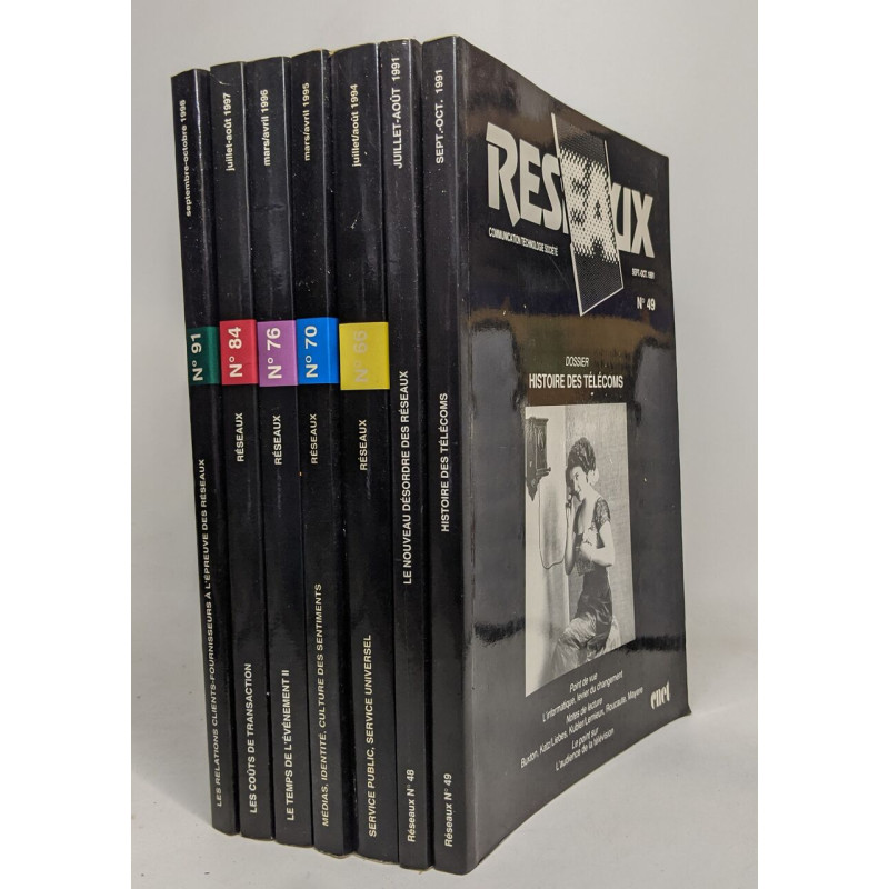 Lot de 7 numéros de la revue "Reseaux communication technologie...