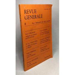 Revue générale 11 pour l'humaniste des temps nouveaux - Novembre 1982