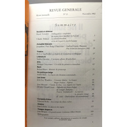 Revue générale 11 pour l'humaniste des temps nouveaux - Novembre 1982