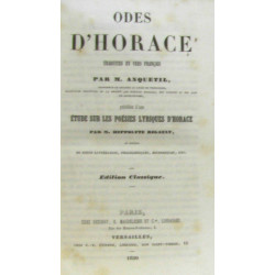 Odes d'Horace traduites en vers français précédées d'une étude sur...