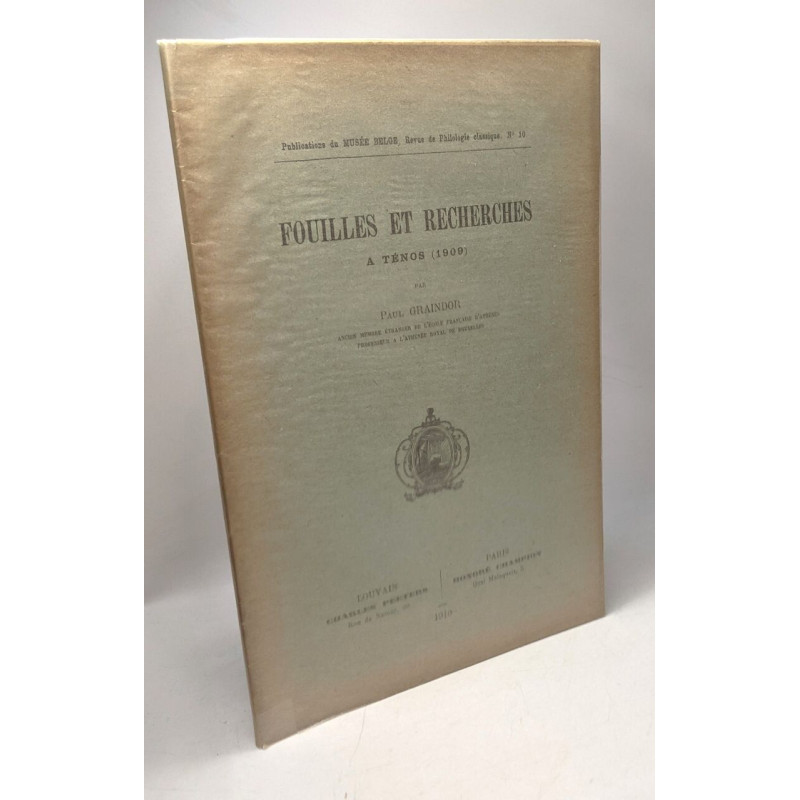 Fouilles et recherches à Ténos (1909) - Revue de Philologie...