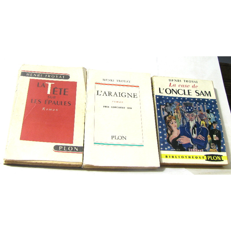 Lot de 3 livres : La tête sur les épaules - l'araigné - la case de...