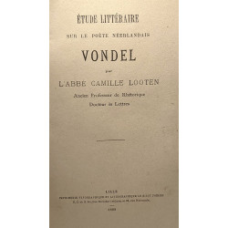 Étude littéraire sur le poète néerlandais Vondel