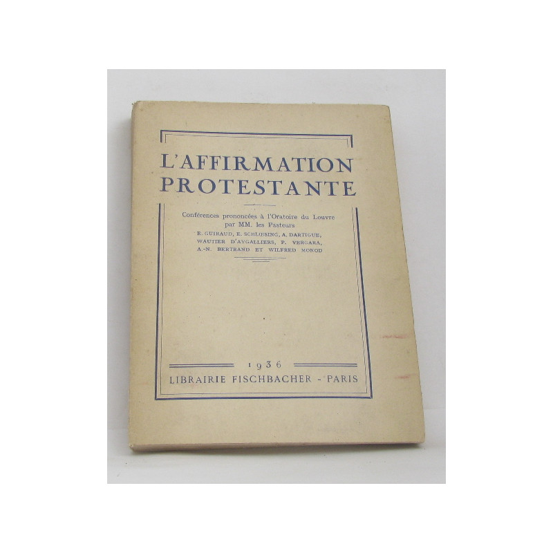 L'affirmation protestante