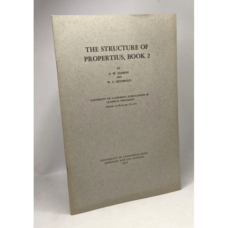 The structure of propertius book 2 - university of California...