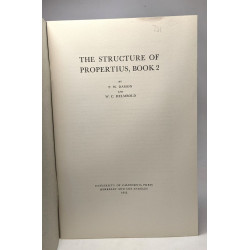 The structure of propertius book 2 - university of California...