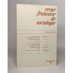 Revue française de sociologie / janvier-mars 1987