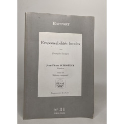 Responsabilités locales tome II tableau comparatif n°31 2003-2004