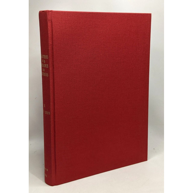 Registres de la compagnie des pasteurs de Genève TOME X 1607-1609