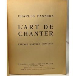 L'art de chanter --- préface d'Arthur Honegger