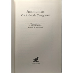 Ammonius: On Aristotle Categories (Ancient Commentators on Aristotle)