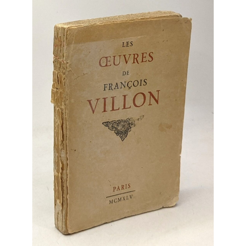 Les oeuvres de François Villon - exemplaire numéroté