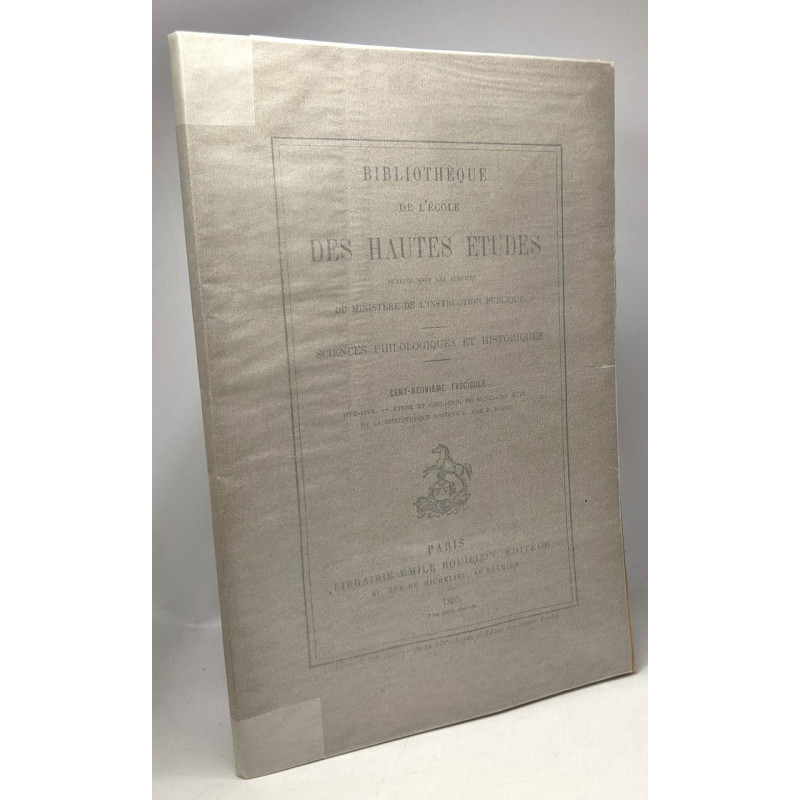 Tite-Live - étude et collation du manuscrit 5726 de la...