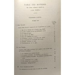 La paix - première partie - Recueils de la société Jean Bodin pour...