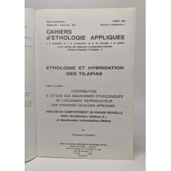Chiers d'Ethologie appliquée: Ethologie et hybridation des...