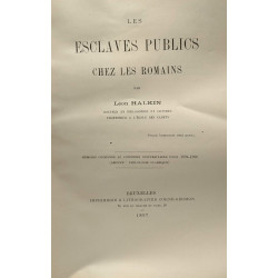 Les esclaves publics chez les Romains - mémoire couronné au...